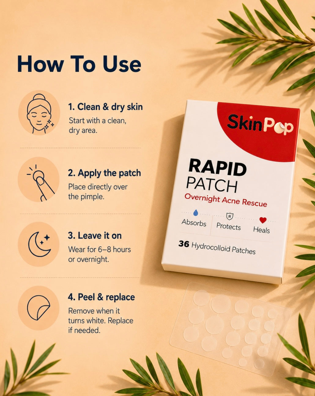 Rapid Patch | 36 Invisible Hydrocolloid Pimple Patches
