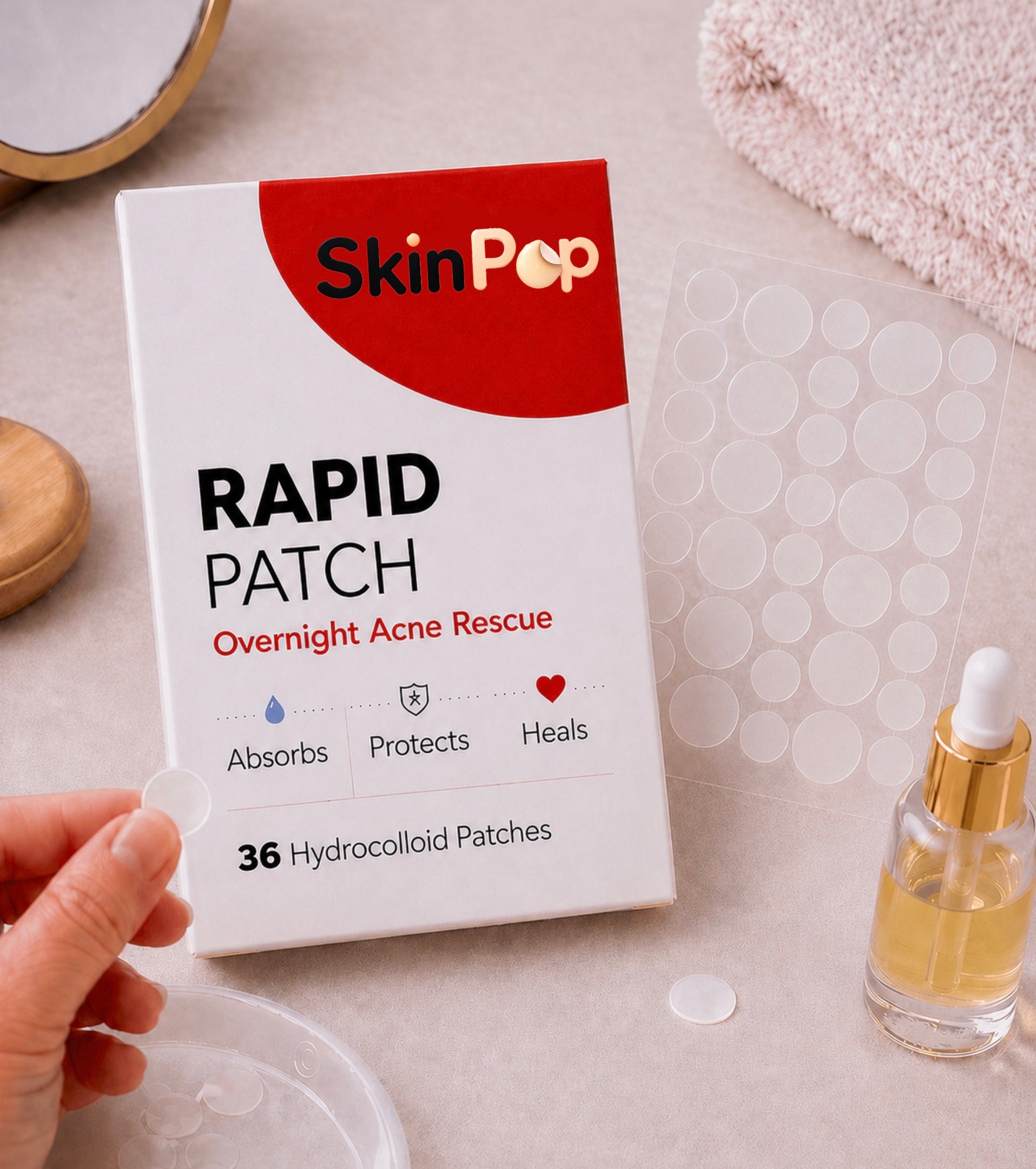 Rapid Patch | 36 Invisible Hydrocolloid Pimple Patches