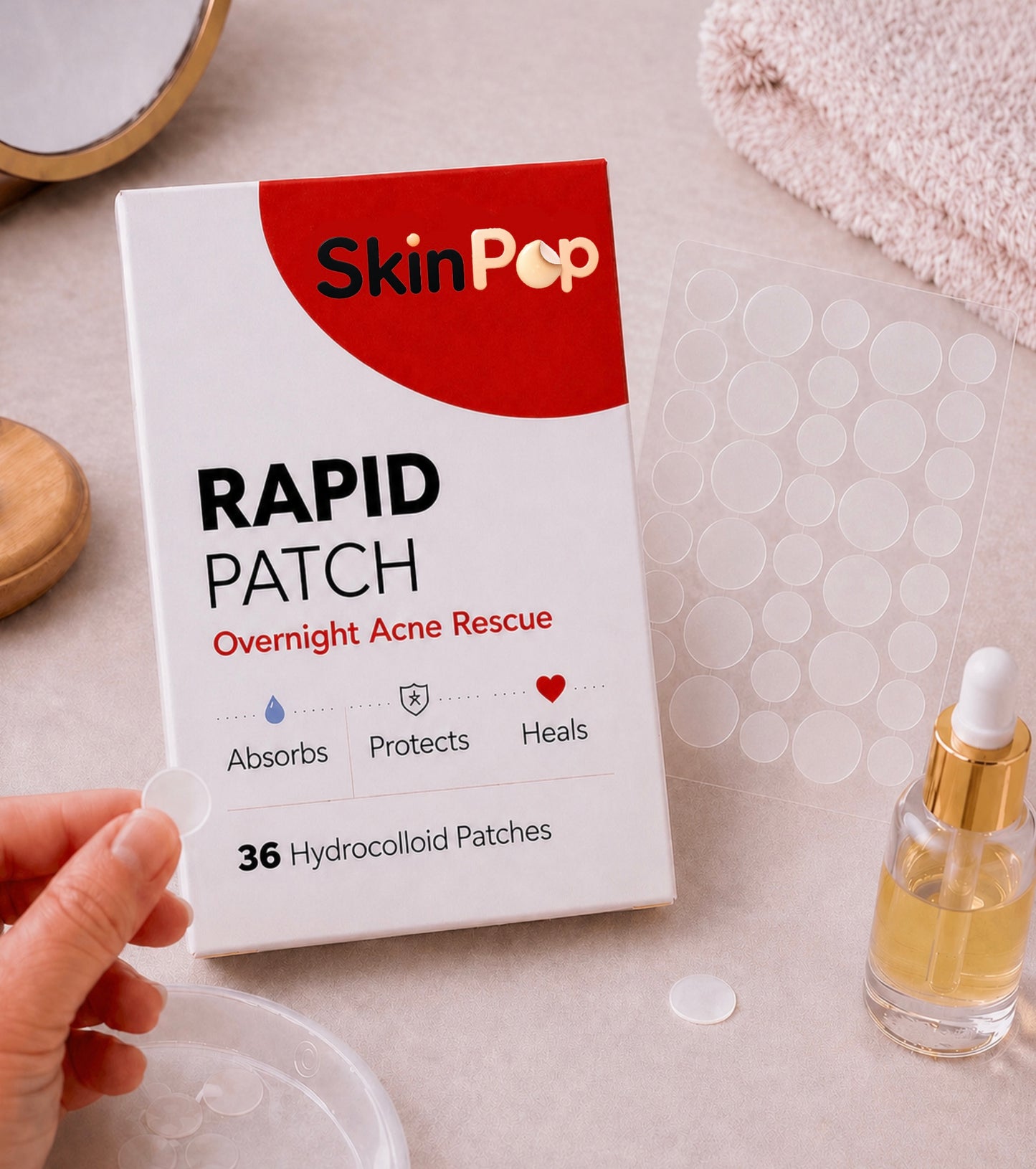 Rapid Patch | 36 Invisible Hydrocolloid Pimple Patches
